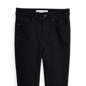 WINDRIVER Winter High-Rise Straight Black Jeans – Size 8×32 (Fleece Lined)